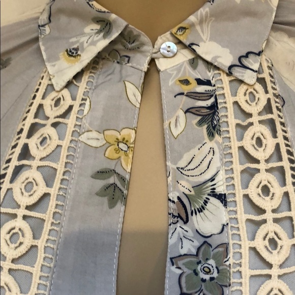 FLORAL PRINT  & CROCHET TRIM DRESS - Picture 5 of 7